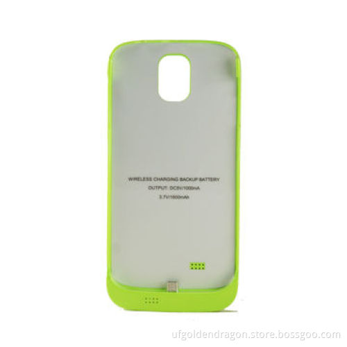 Qi standard compliance wireless charger with battery bank case for Samsung Galaxy S4